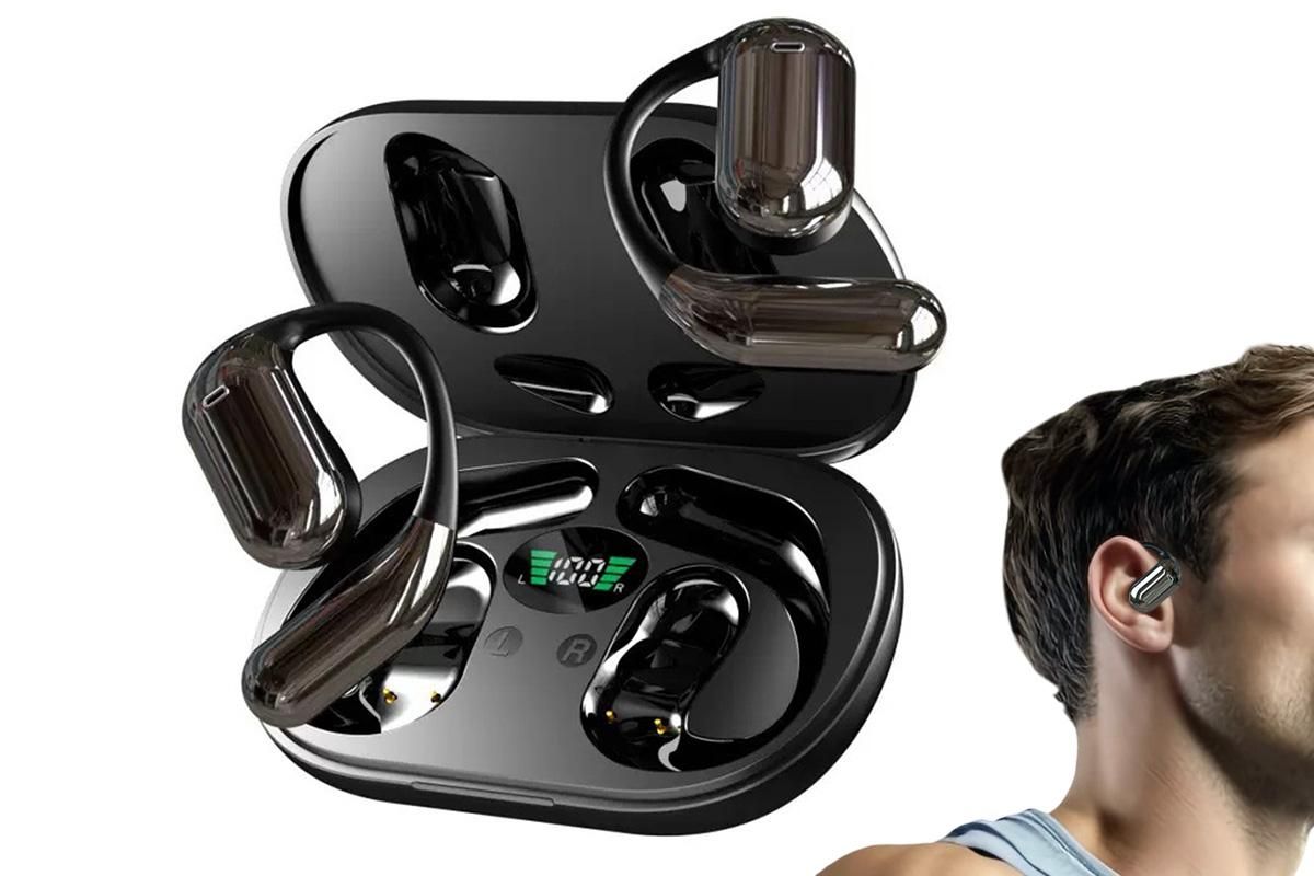 Real-Time AI Translation Earbuds Wireless Headphones for Travel Meetings Learning - Black - Image 1
