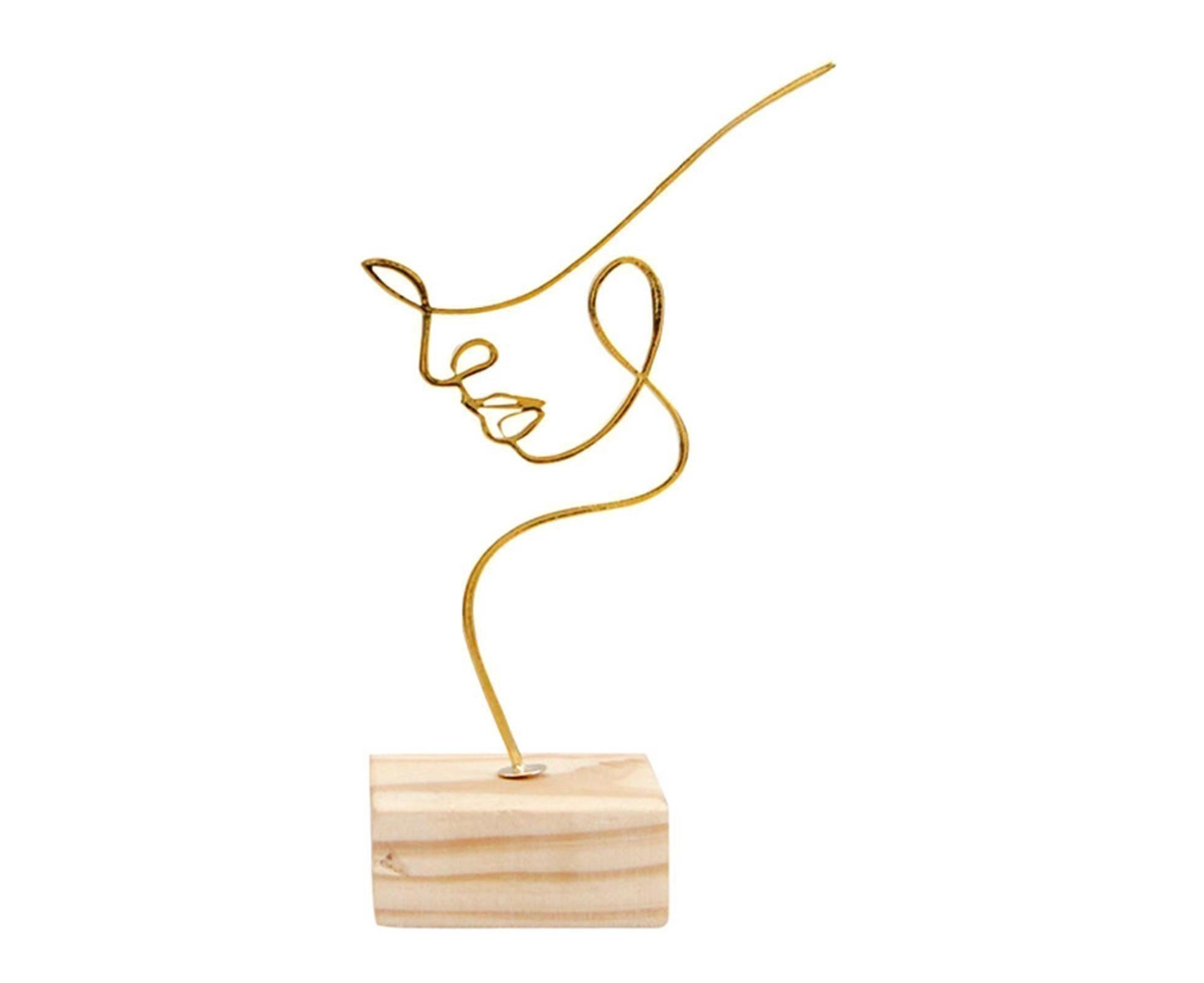 Artistic Sculpture for Home-Golden S - Image 2