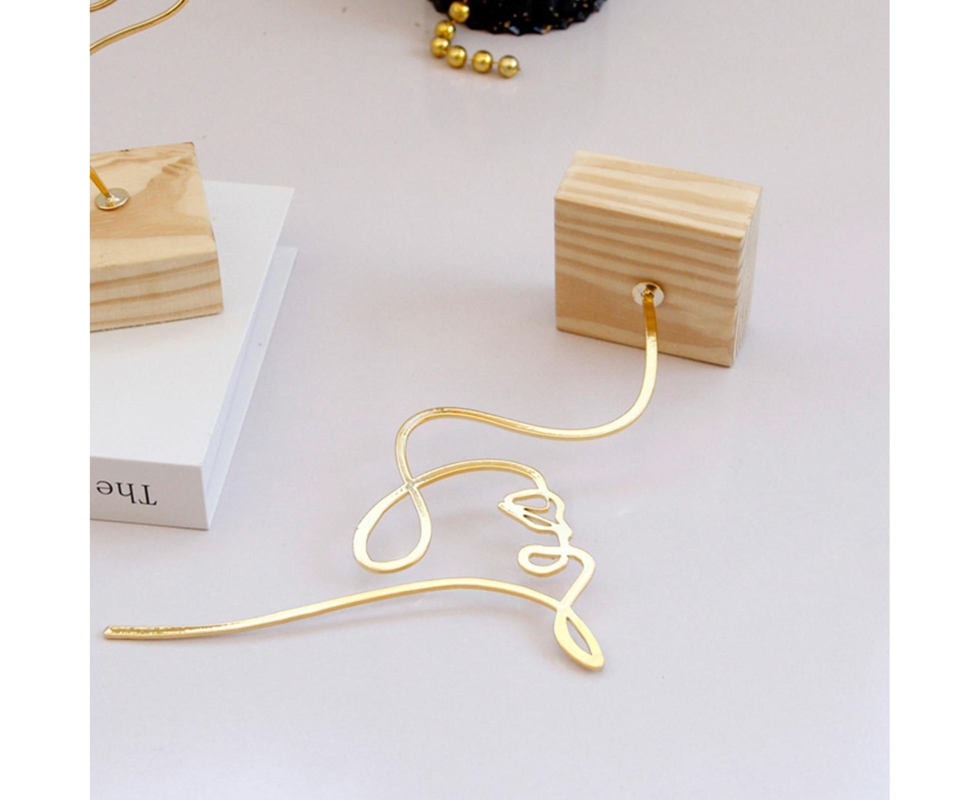 Artistic Sculpture for Home-Golden S - Image 3