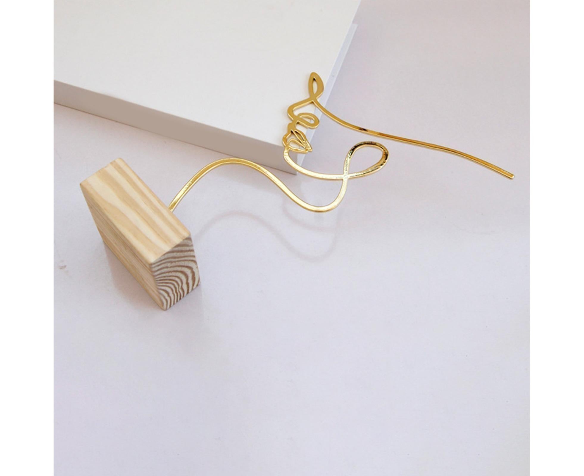 Artistic Sculpture for Home-Golden S - Image 5