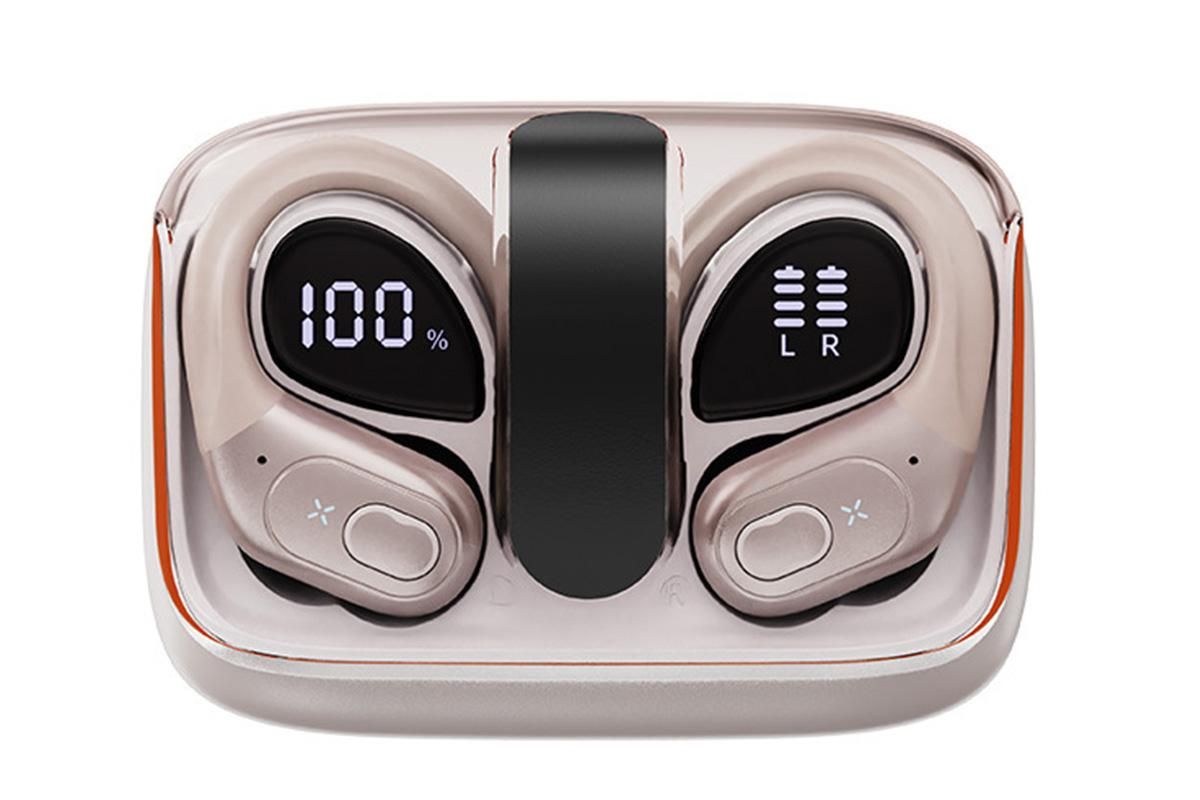 Wireless Bluetooth 5.4 Headphone Over Ear Bud IPX5 Waterproof Earphone for Sport Running - Rose Gold - Image 5