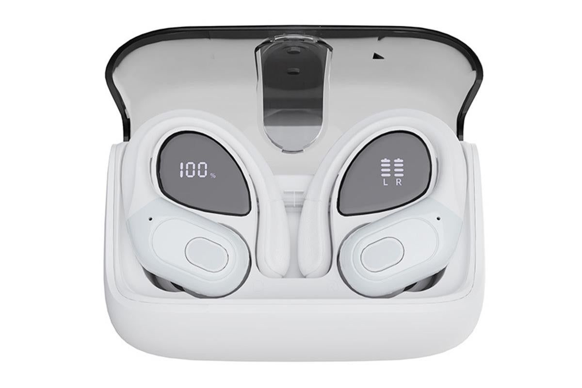 Wireless Bluetooth 5.4 Headphone Over Ear Bud IPX5 Waterproof Earphone for Sport Running - White - Image 6
