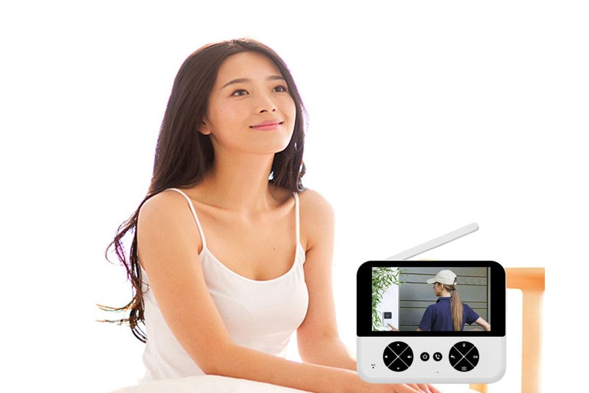 Wireless Doorbell Camera Video Door Bell Smart Intercom Security Phone Camera Indoor Outdoor - White - Image 1