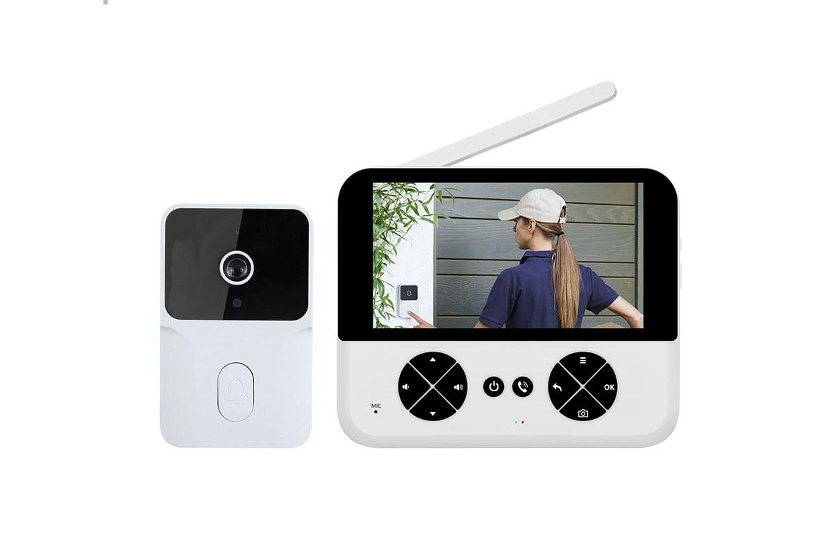 Wireless Doorbell Camera Video Door Bell Smart Intercom Security Phone Camera Indoor Outdoor - White - Image 2