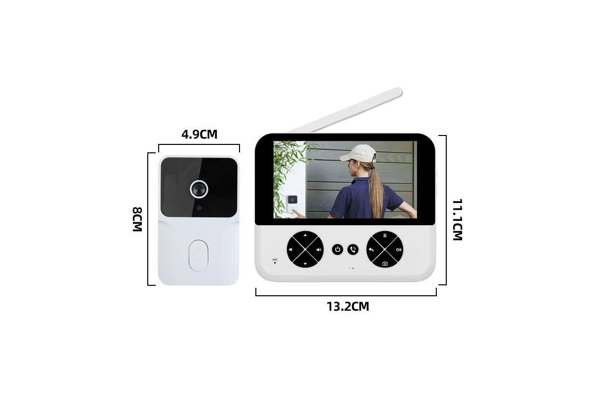 Wireless Doorbell Camera Video Door Bell Smart Intercom Security Phone Camera Indoor Outdoor - White - Image 4