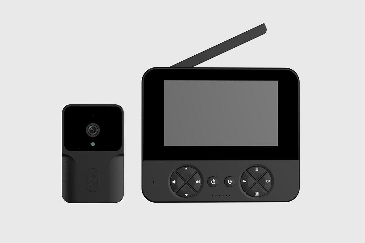 Wireless Doorbell Camera Video Door Bell Smart Intercom Security Phone Camera Indoor Outdoor - Black - Image 1