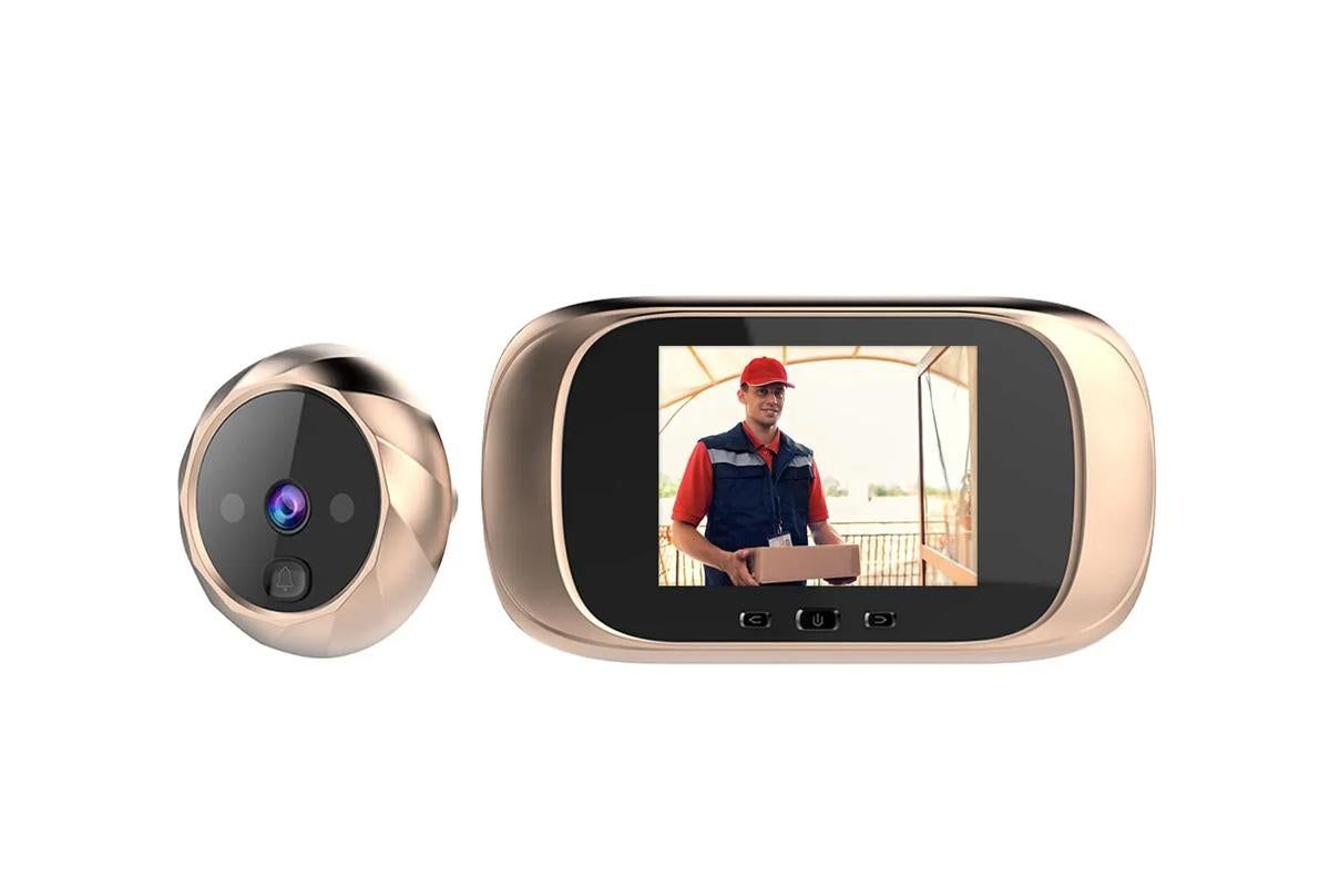 Wireless Digital Door Peephole LCD Display Door Viewer with Camera Home Security System -Gold - Image 1