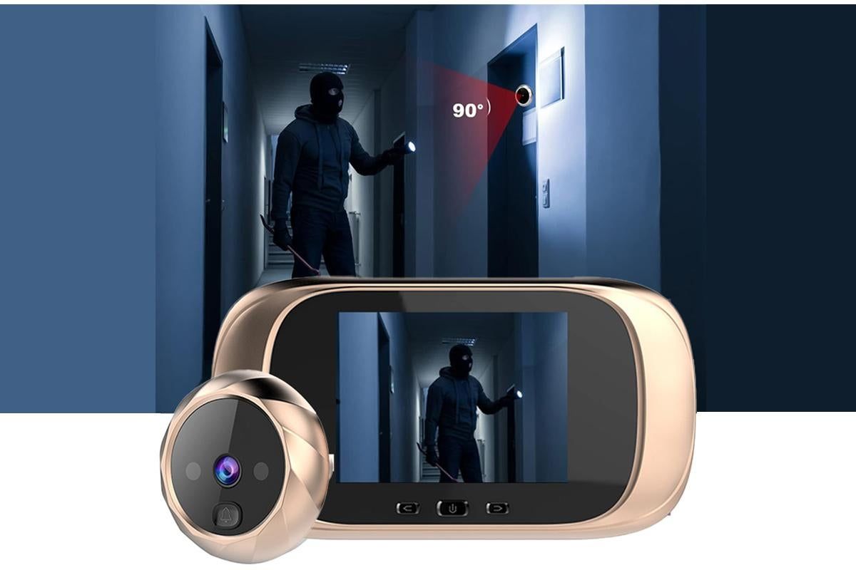 Wireless Digital Door Peephole LCD Display Door Viewer with Camera Home Security System -Gold - Image 3