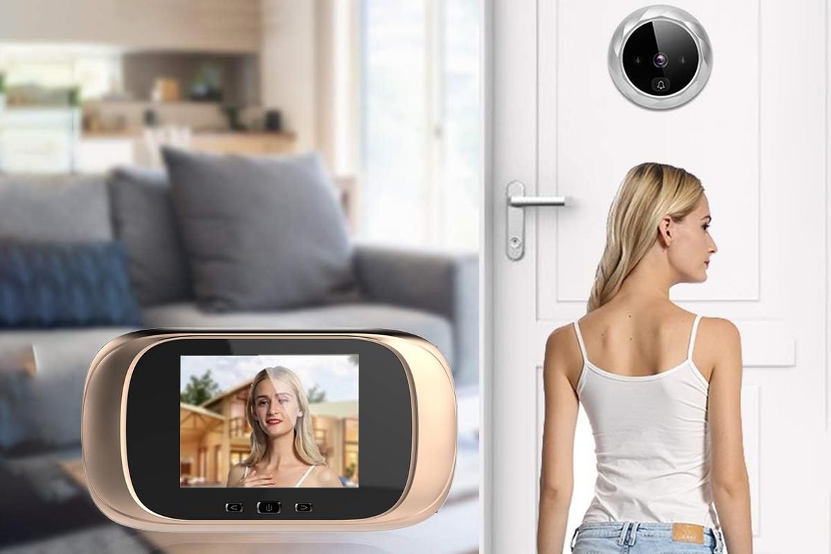 Wireless Digital Door Peephole LCD Display Door Viewer with Camera Home Security System -Gold - Image 4