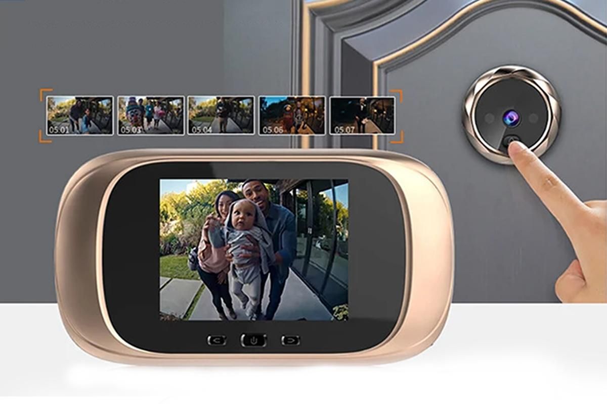Wireless Digital Door Peephole LCD Display Door Viewer with Camera Home Security System -Gold - Image 6