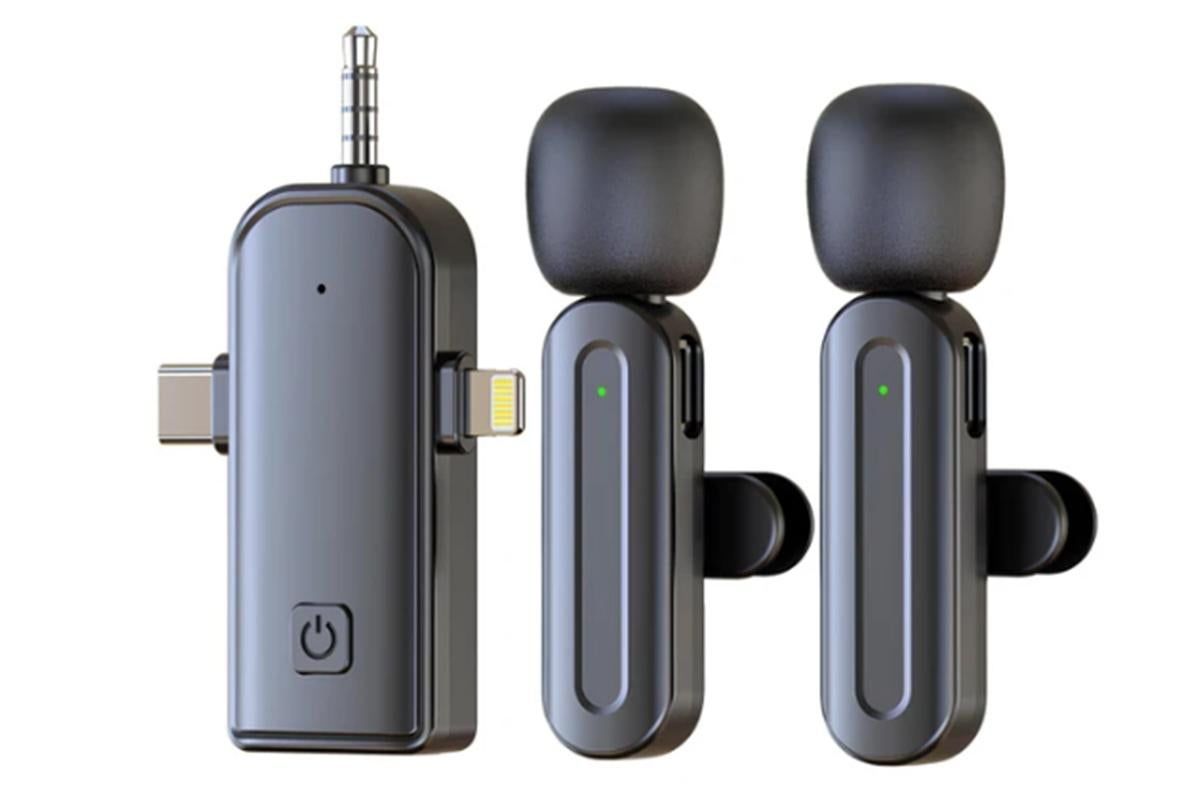 2.4G Wireless Lavalier Microphones for iPhone Android USB-C Lightning Plug Play - Image 1