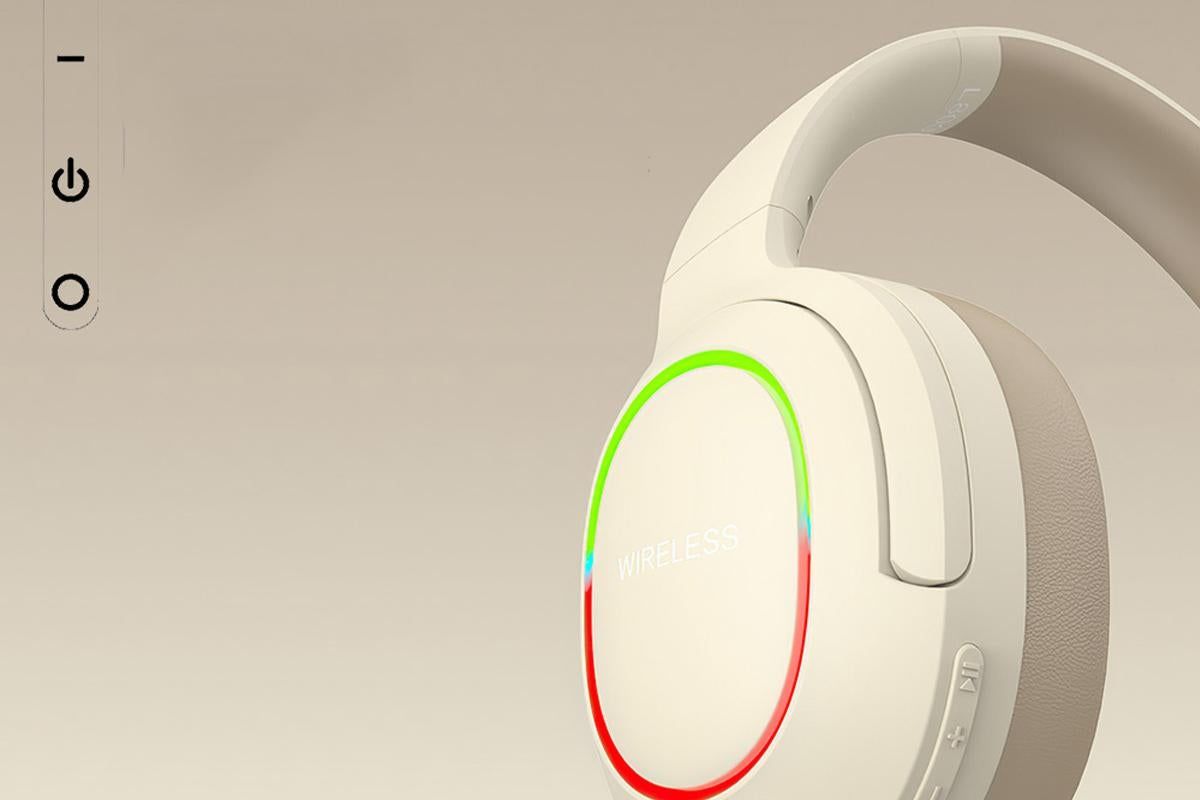 Wireless Gaming Headset Headphone with Microphone Volume - Khaki - Image 3