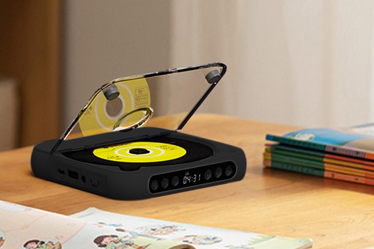 Portable CD Player Bluetooth 5.3 with HiFi Speakers Rechargeable Walkman Supports CD USB MP3 for Home - Black - Image 4