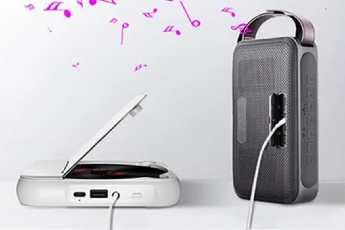 Portable CD Player Bluetooth 5.3 with HiFi Speakers Rechargeable Walkman Supports CD USB MP3 for Home - White - Image 3