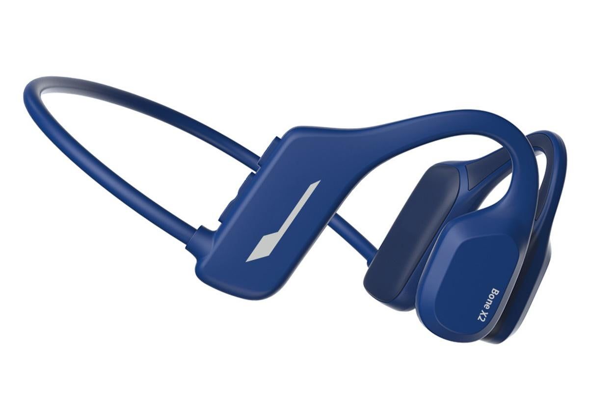Bone Conduction Headphones Bluetooth Waterproof Sports Headset for Running Cycling Walking - Blue - Image 2