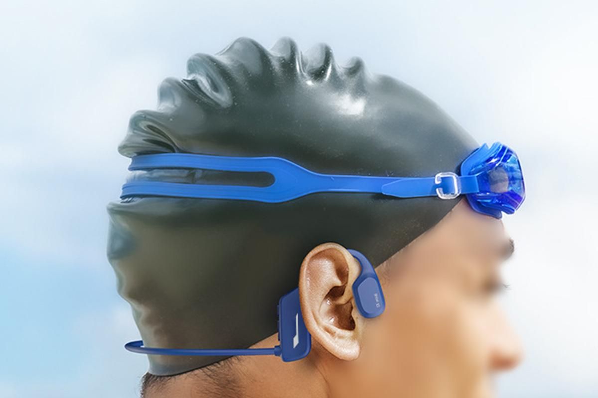 Bone Conduction Headphones Bluetooth Waterproof Sports Headset for Running Cycling Walking - Blue - Image 4