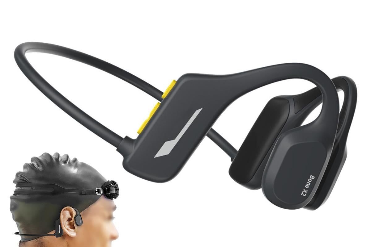 Bone Conduction Headphones Bluetooth Waterproof Sports Headset for Running Cycling Walking - Black - Image 1
