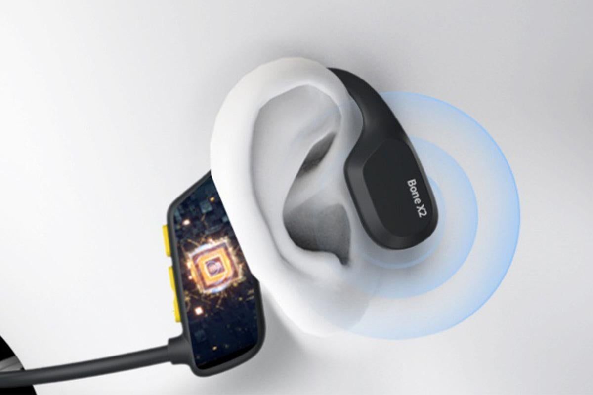 Bone Conduction Headphones Bluetooth Waterproof Sports Headset for Running Cycling Walking - Black - Image 3