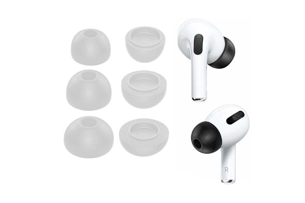 Replacement Ear Tips for AirPods Pro Memory Foam Ear Buds Anti-Slip Eartips with Portable Storage Box -Gray - Image 1