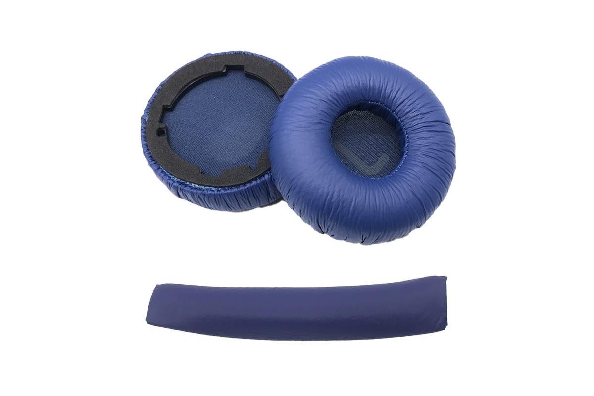 Ear Pads Cushion Cover Replacement Headband Replaceable Foam Headphone Cover for JBL Tune600BT T660NC T670NC Wireless Headphone Ear Pads Headphone Ear Pad Repair Parts -Blue - Image 2