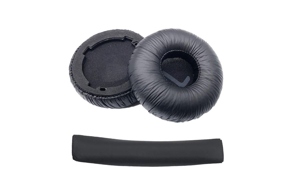Ear Pads Cushion Cover Replacement Headband Replaceable Foam Headphone Cover for JBL Tune600BT T660NC T670NC Wireless Headphone Ear Pads Headphone Ear Pad Repair Parts -Black - Image 2