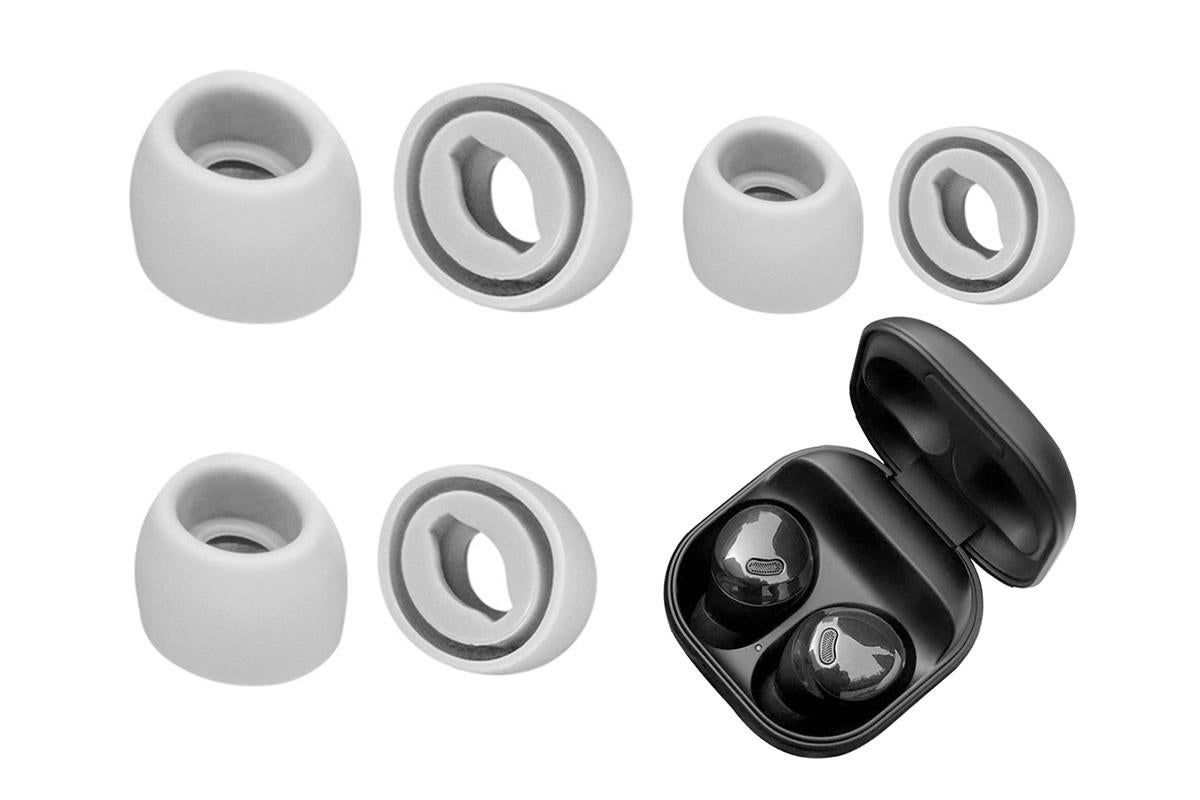 3-Pair Silicone Replacement Ear Tips for Samsung Galaxy Buds Pro - Light Grey - Image 1