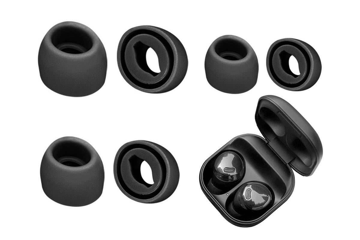 3-Pair Silicone Replacement Ear Tips for Samsung Galaxy Buds Pro - Black - Image 1