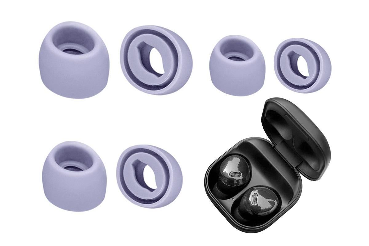 3-Pair Silicone Replacement Ear Tips for Samsung Galaxy Buds Pro - Purple - Image 1