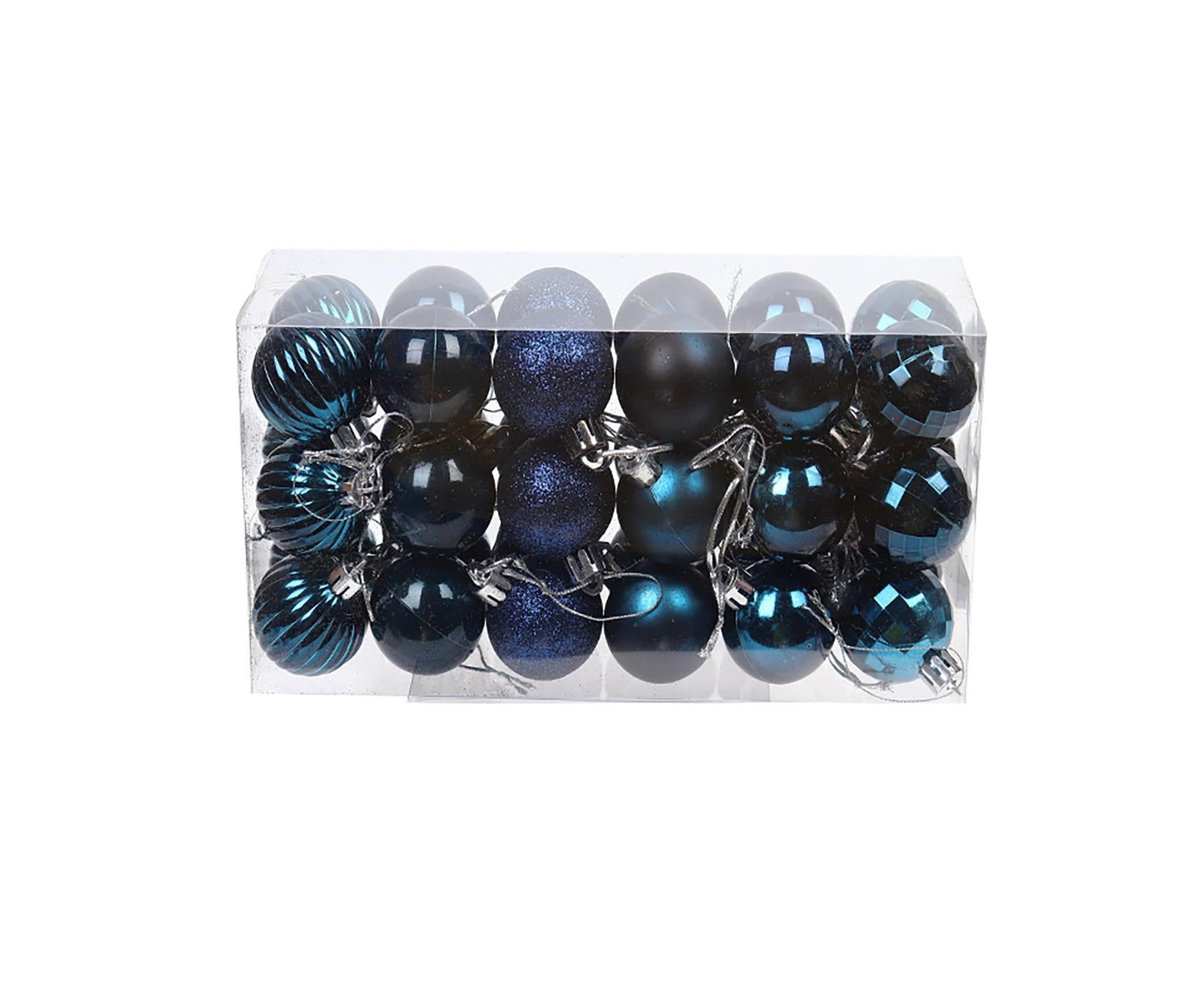 Anti-deform Xmas Tree Balls-Navy Blue - Image 1