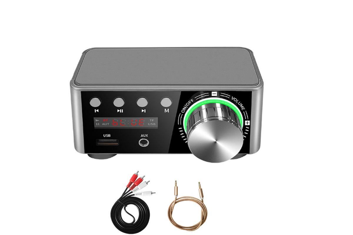 HIFI BT5.0 Digital Amplifier Stereo Audio Amp 2x80W Sound Power Audio Receiver Stereo AMP USB AUX for Phone Tablet Laptop - Image 1