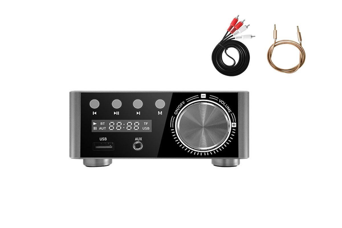 HIFI BT5.0 Digital Amplifier Stereo Audio Amp 2x80W Sound Power Audio Receiver Stereo AMP USB AUX for Phone Tablet Laptop - Image 2