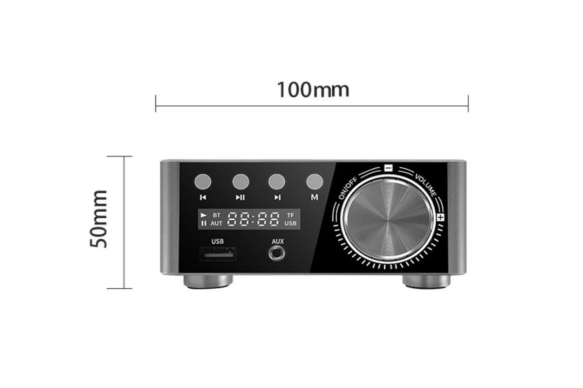HIFI BT5.0 Digital Amplifier Stereo Audio Amp 2x80W Sound Power Audio Receiver Stereo AMP USB AUX for Phone Tablet Laptop - Image 4