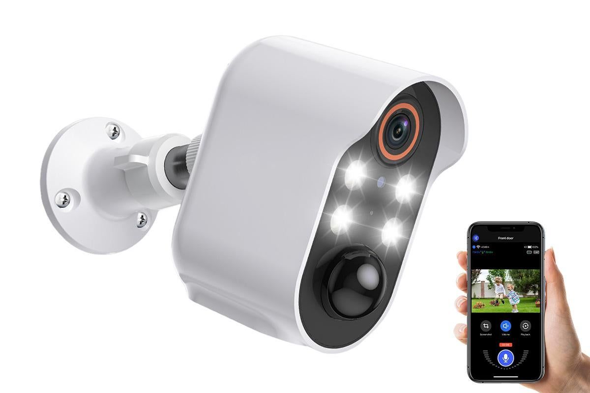 Security Cameras Wireless Outdoor Home Indoor Camera with Color Night Vision Motion Detection -White - Image 1
