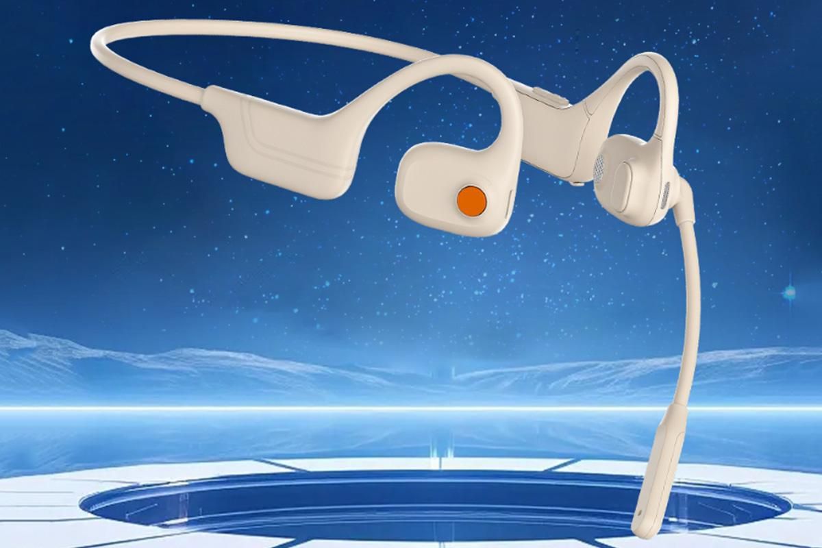 Open Ear Headphones Bluetooth 5.3 Wireless Air Conduction Headphones Sport Earbuds for Running Cycling Workouts - Beige - Image 3