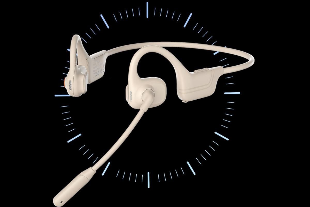 Open Ear Headphones Bluetooth 5.3 Wireless Air Conduction Headphones Sport Earbuds for Running Cycling Workouts - Beige - Image 5