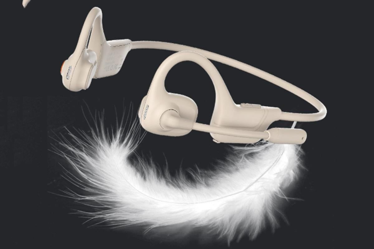 Open Ear Headphones Bluetooth 5.3 Wireless Air Conduction Headphones Sport Earbuds for Running Cycling Workouts - Beige - Image 6
