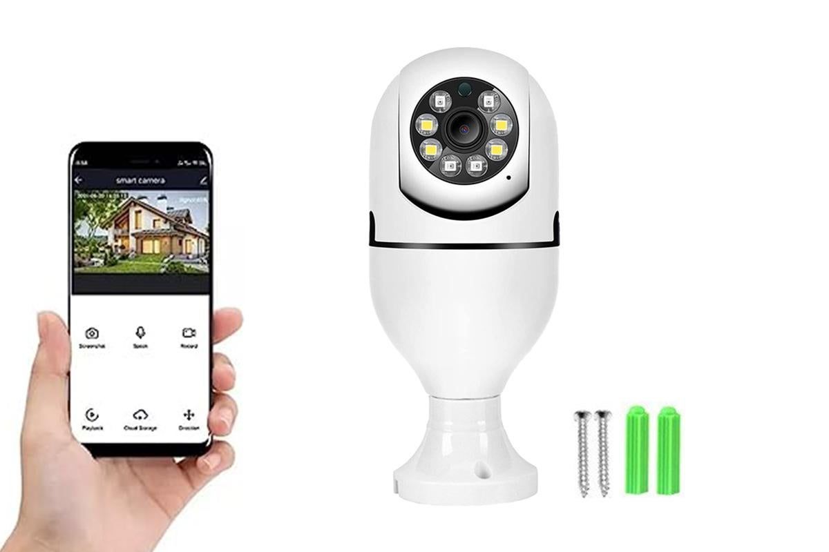 Light Bulb Security Camera HD WiFi IP Security Lamp Camera Bulb Light Camera Wireless WiFi Light Security Camera Home Security - Image 1