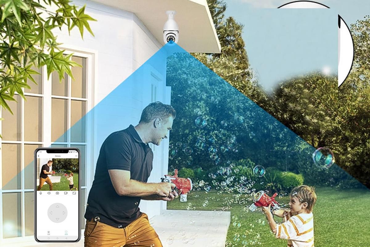 Light Bulb Security Camera HD WiFi IP Security Lamp Camera Bulb Light Camera Wireless WiFi Light Security Camera Home Security - Image 6