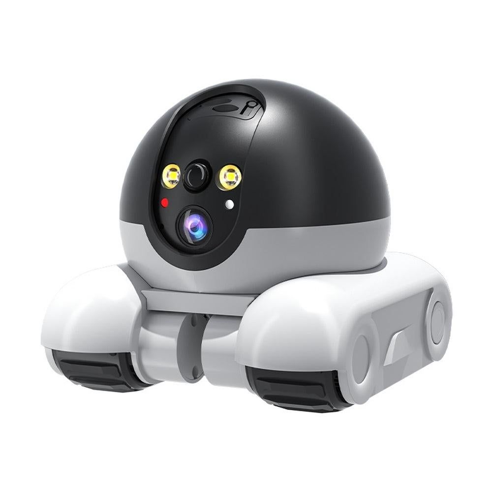 Tank Shape Smart Security Camera with Dual Screen Monitoring - Image 1