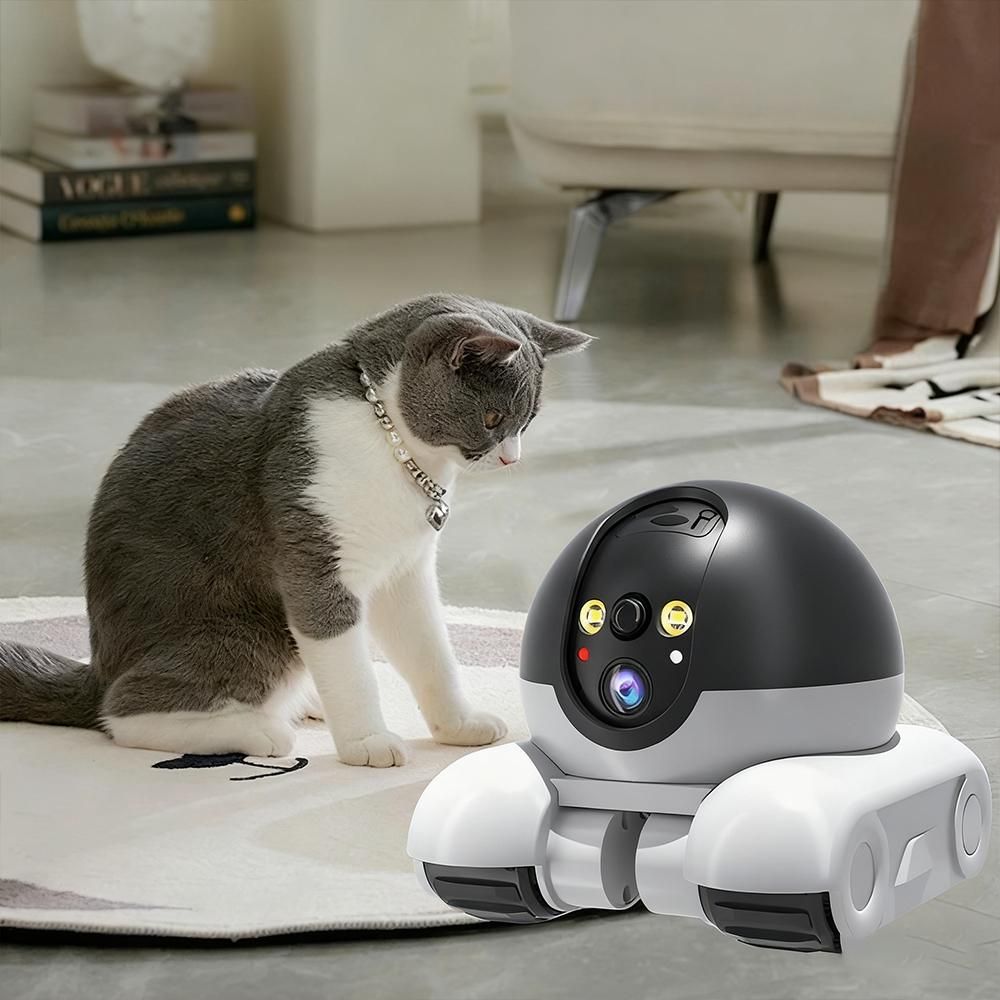 Tank Shape Smart Security Camera with Dual Screen Monitoring - Image 4