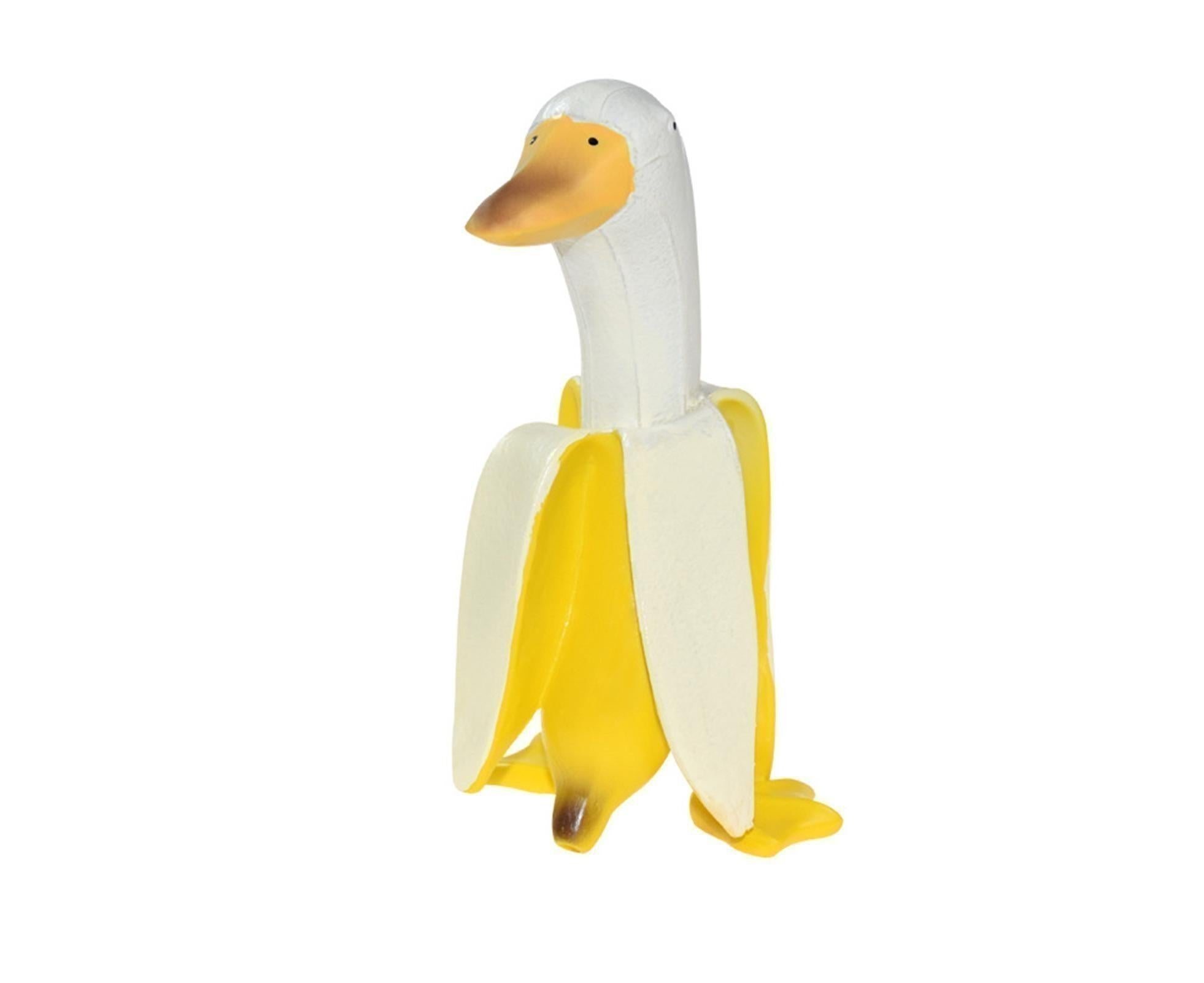 Duck Resin Statue Banana Duck Shape Unique Design Waterproof Duck Gardening Decoration for Outdoor - Image 2