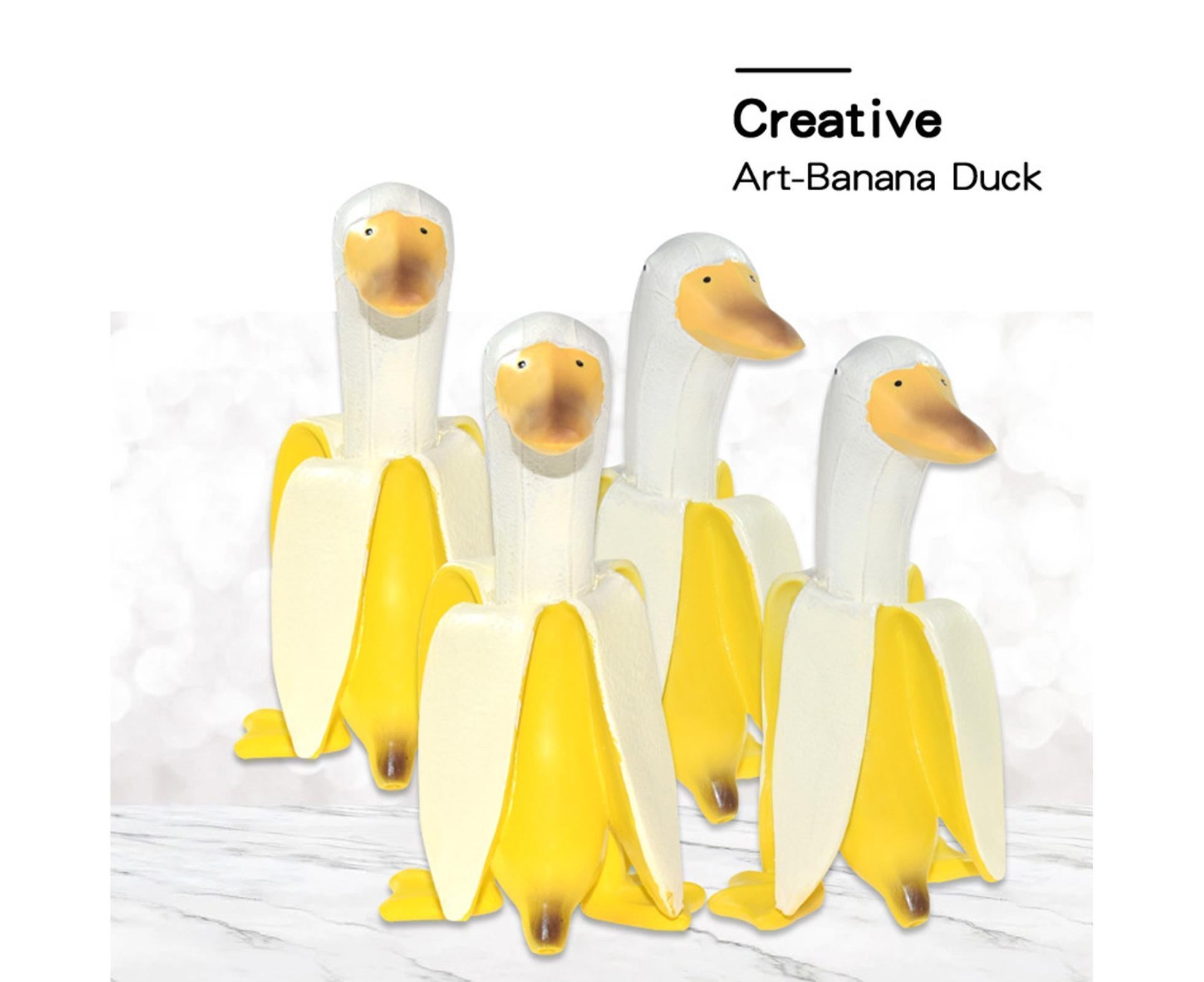 Duck Resin Statue Banana Duck Shape Unique Design Waterproof Duck Gardening Decoration for Outdoor - Image 4