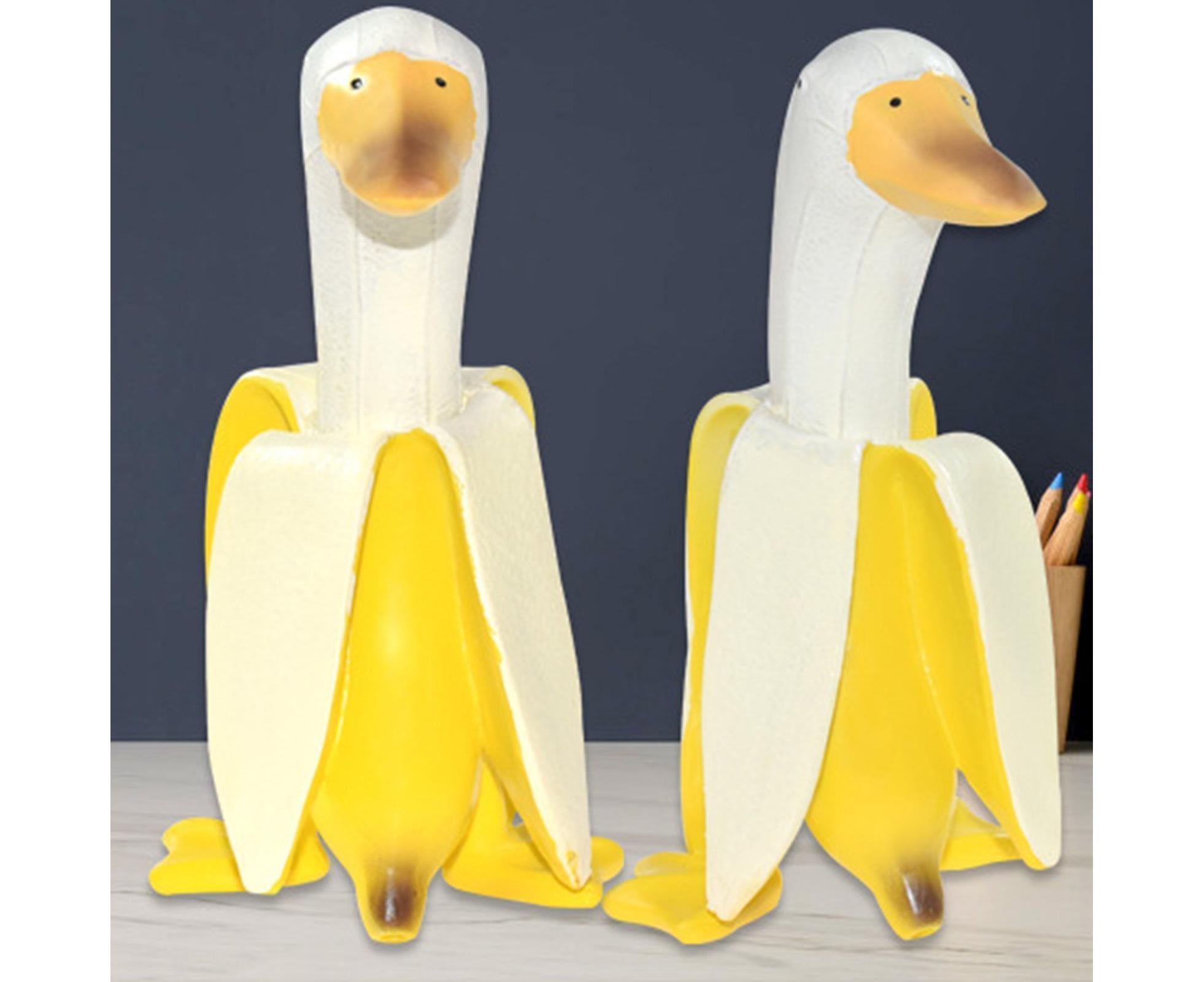 Duck Resin Statue Banana Duck Shape Unique Design Waterproof Duck Gardening Decoration for Outdoor - Image 8
