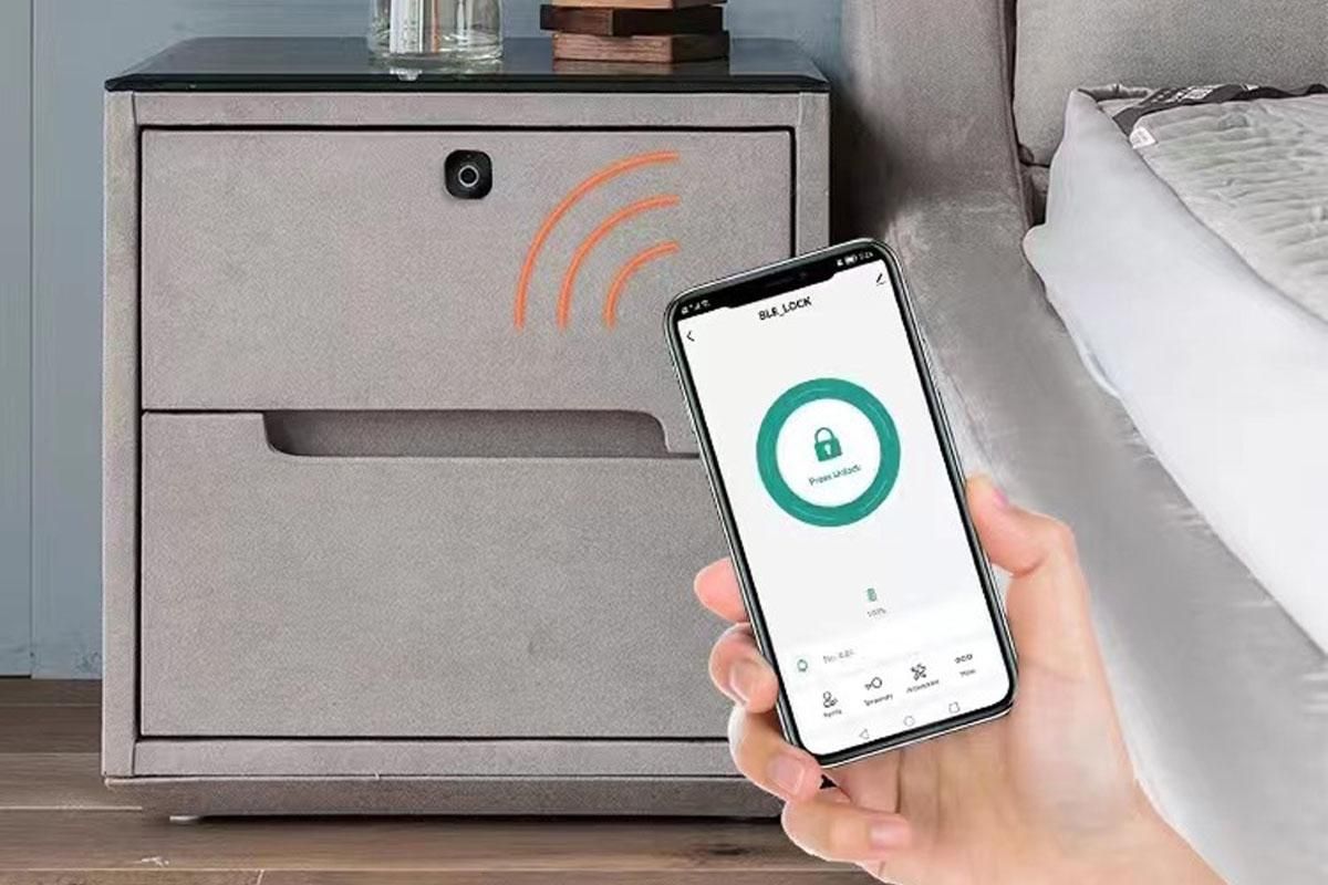 Bluetooth Fingerprint Cabinet Lock Smart APP Keyless Biometric Drawer Wardrobe Lock Hidden - Image 3