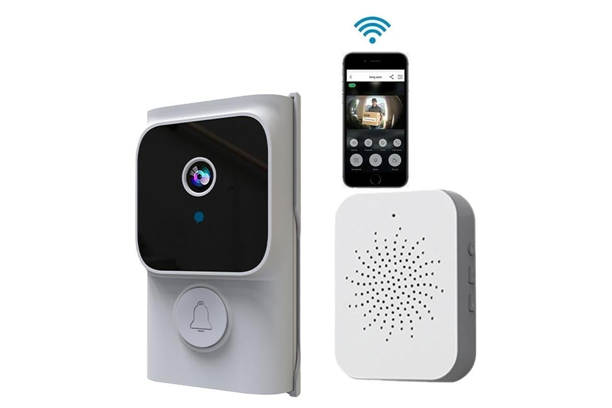 Wireless Smart Video Doorbell with Chime Intelligent Visual Doorbell View Security Doorbell Smart Doorbell - Image 1