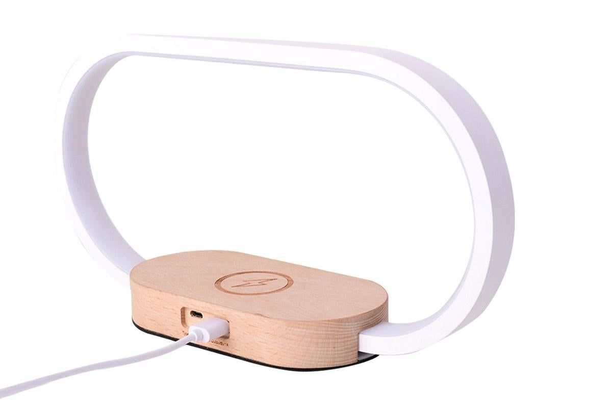 Bedside Lamp with Clock 10W Fast Wireless Charger USB Port Nightstand Touch Lamp - Image 2