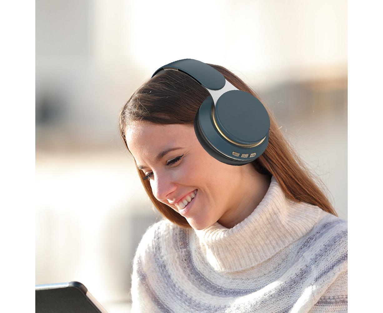 Wireless Headphones - Foldable Stereo - Bluetooth Over Ear Headset with Mic for Sports/Computer - Image 3