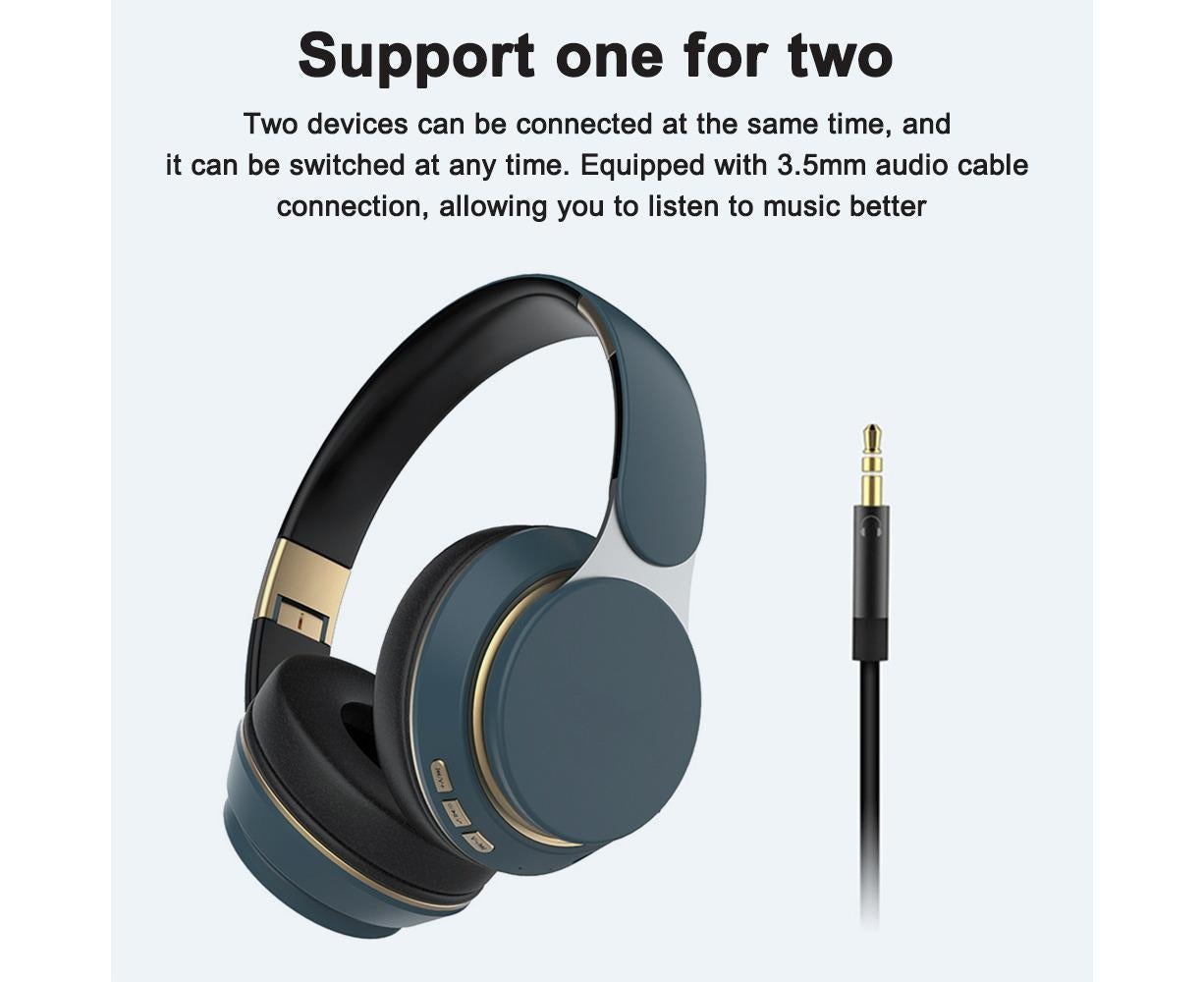 Wireless Headphones - Foldable Stereo - Bluetooth Over Ear Headset with Mic for Sports/Computer - Image 4