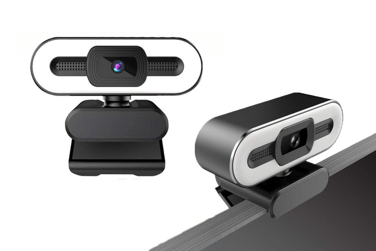 4K Webcam for PC with Light Computer Camera with Built-in Microphone Plug & Play USB Webcam - Image 1