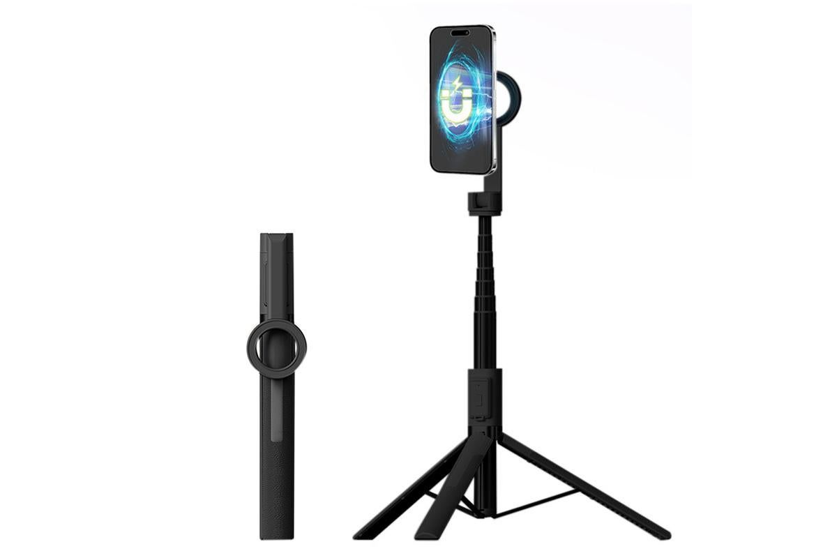 Selfie Stick Tripod 360-degree Rotatable Tripod for iPhone Android - Black - Image 1